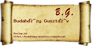 Budaházy Gusztáv névjegykártya