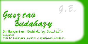 gusztav budahazy business card